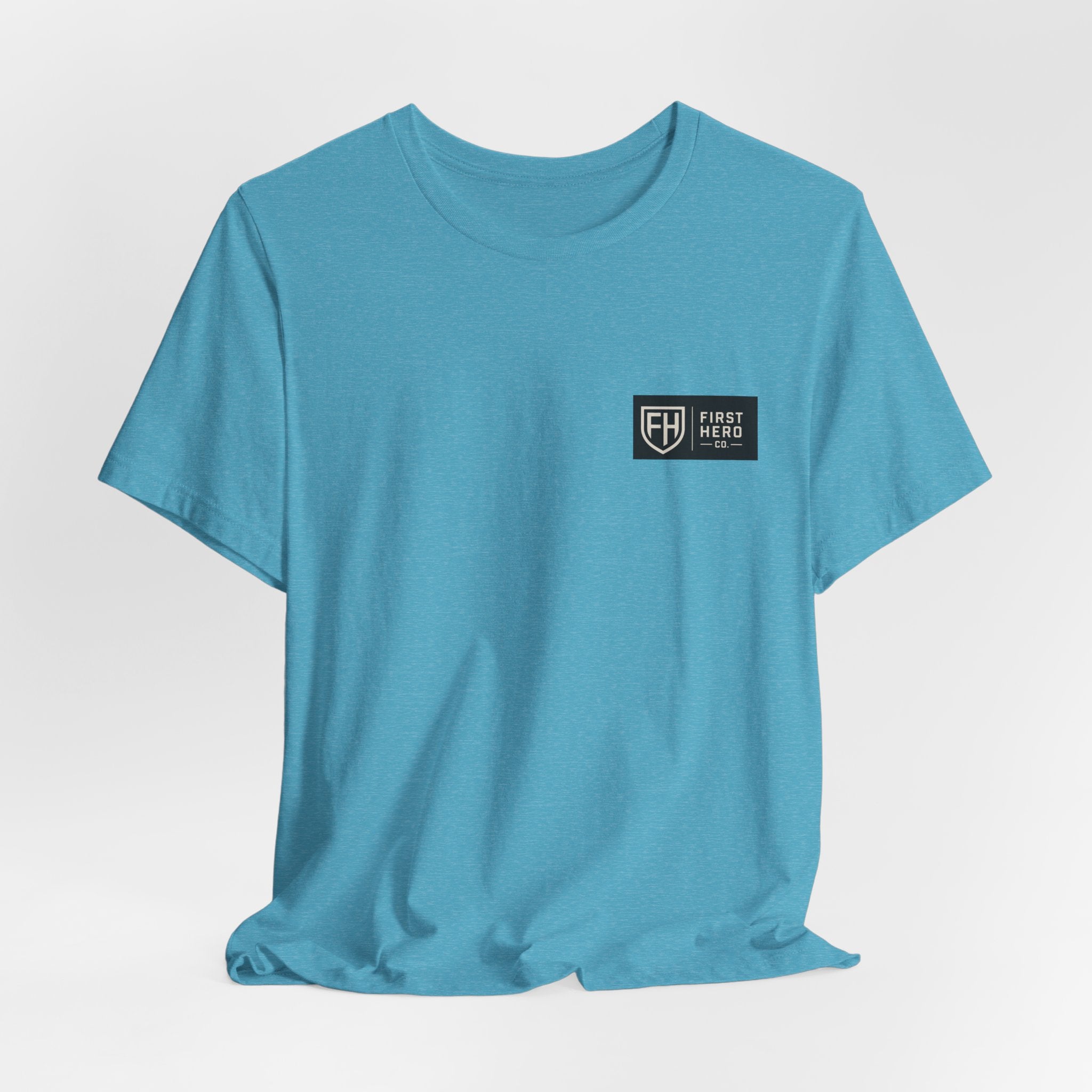 First Hero Co. Logo T‑Shirt — Minimal Shield Graphic Tee