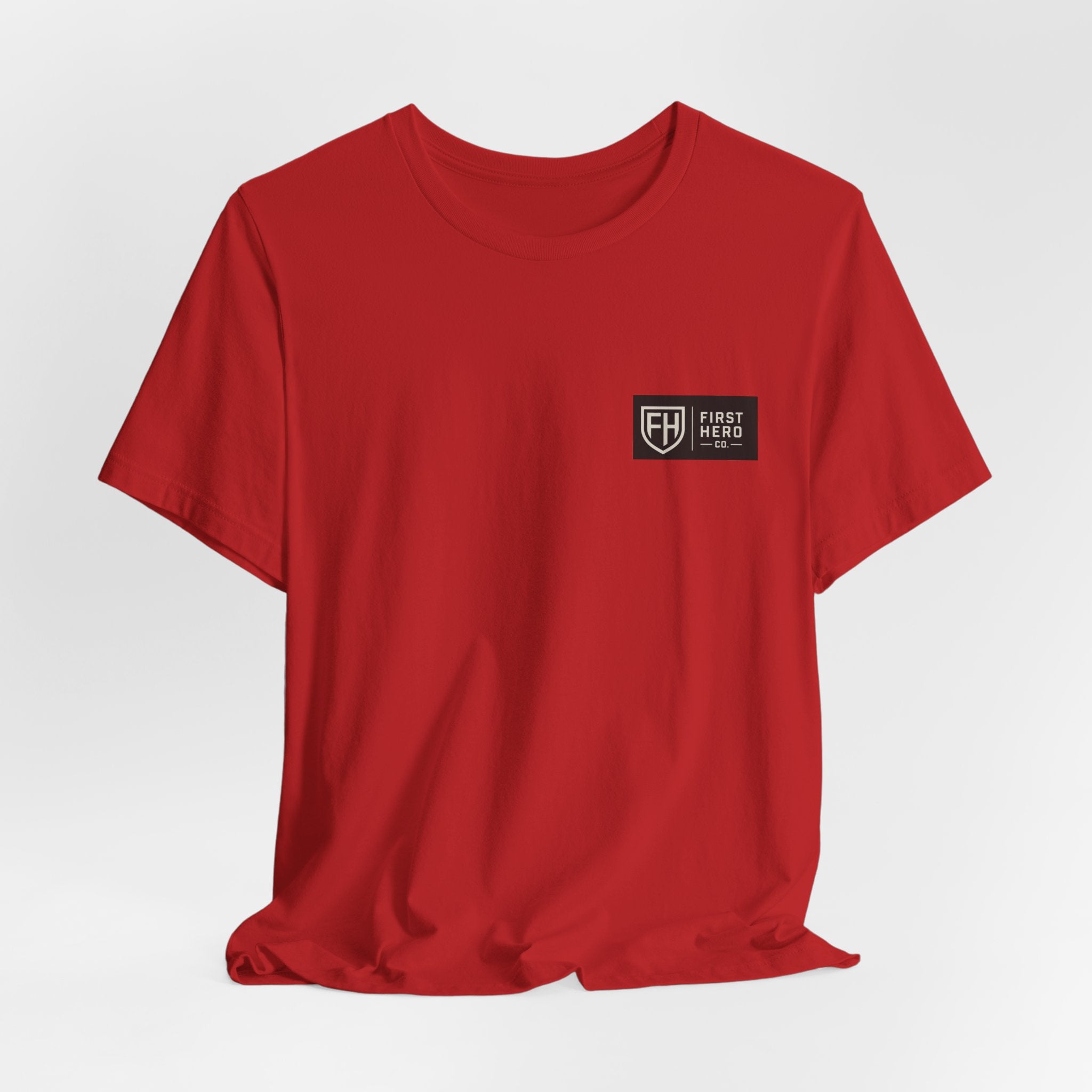 First Hero Co. Logo T‑Shirt — Minimal Shield Graphic Tee