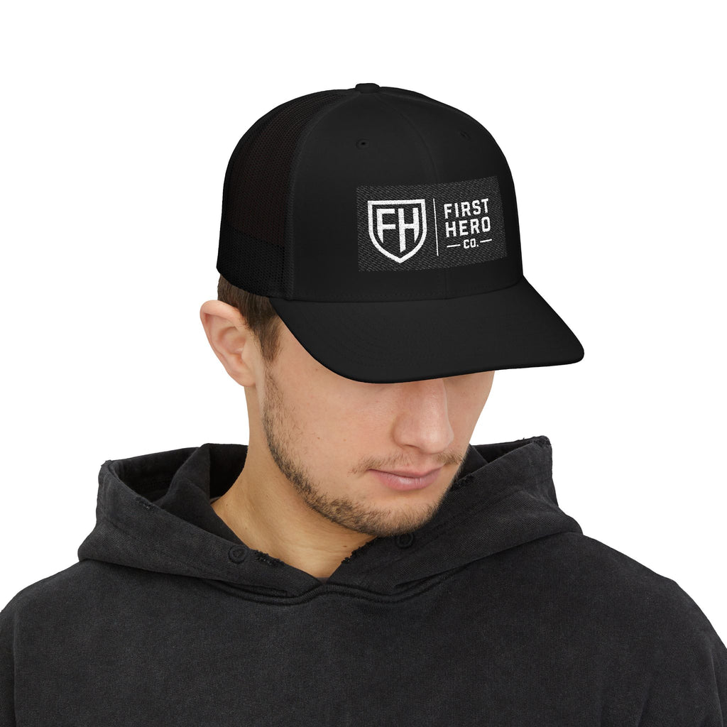 First Hero Co. Embroidered Trucker Cap