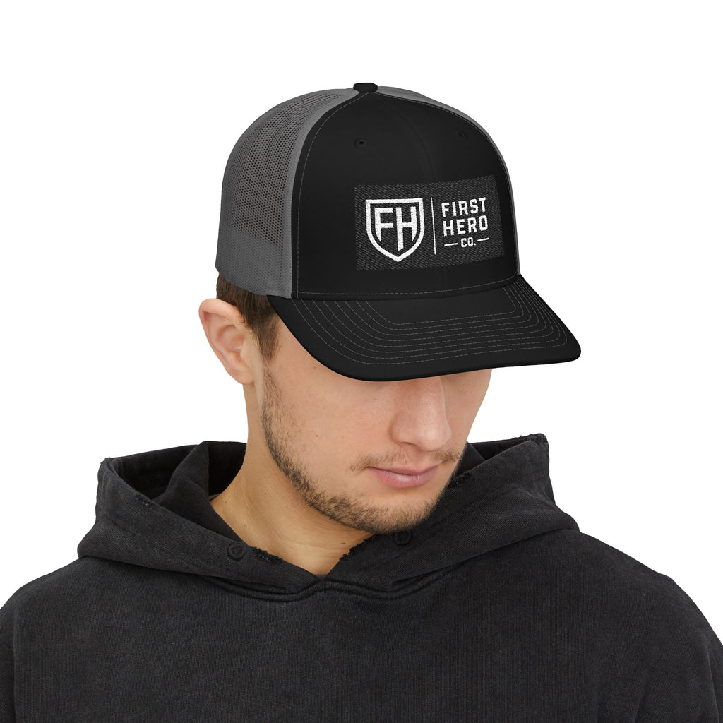First Hero Co. Embroidered Trucker Cap