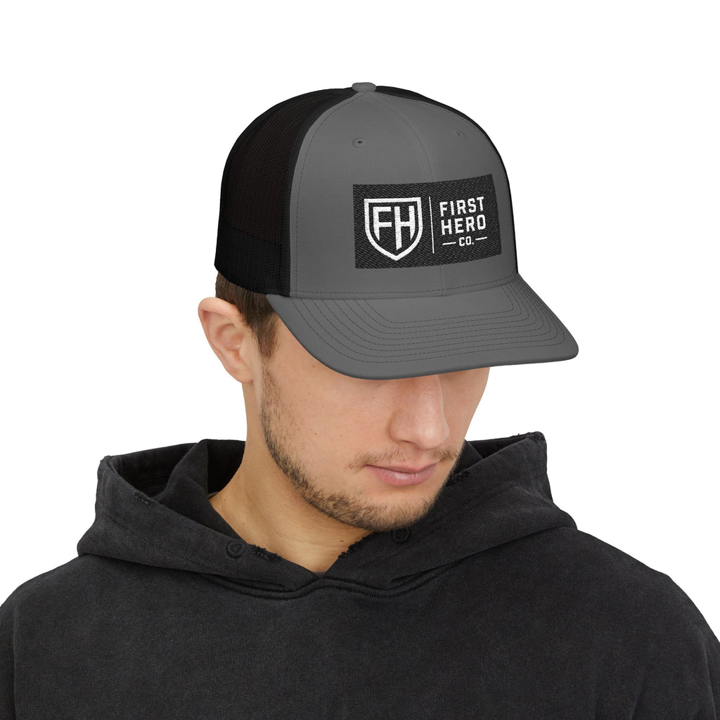 First Hero Co. Embroidered Trucker Cap