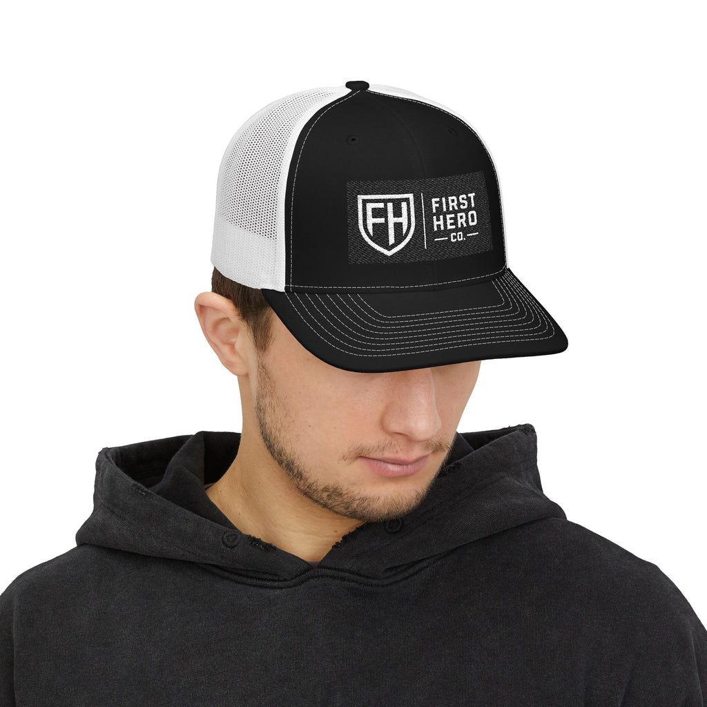 First Hero Co. Embroidered Trucker Cap