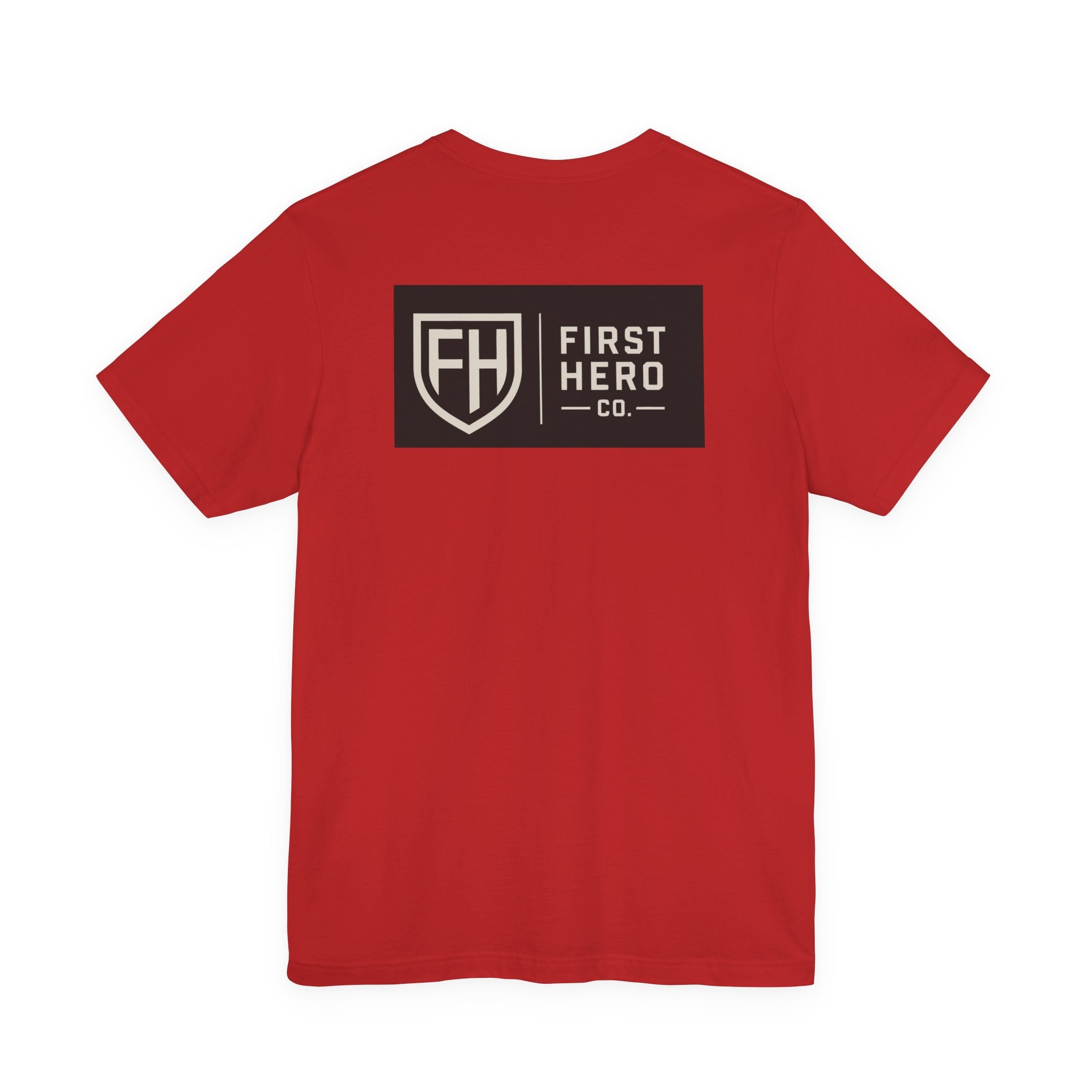 First Hero Co. Logo T‑Shirt — Minimal Shield Graphic Tee