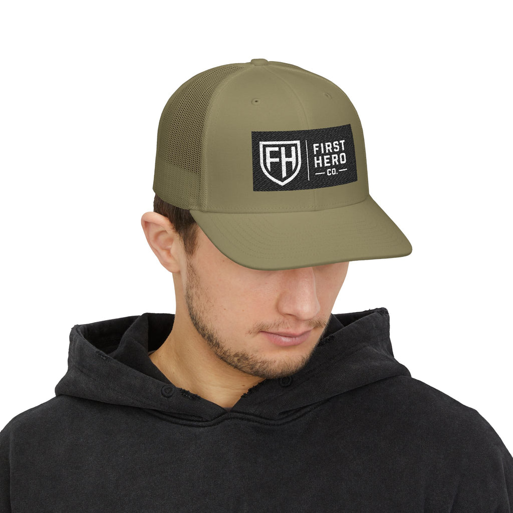 First Hero Co. Embroidered Trucker Cap