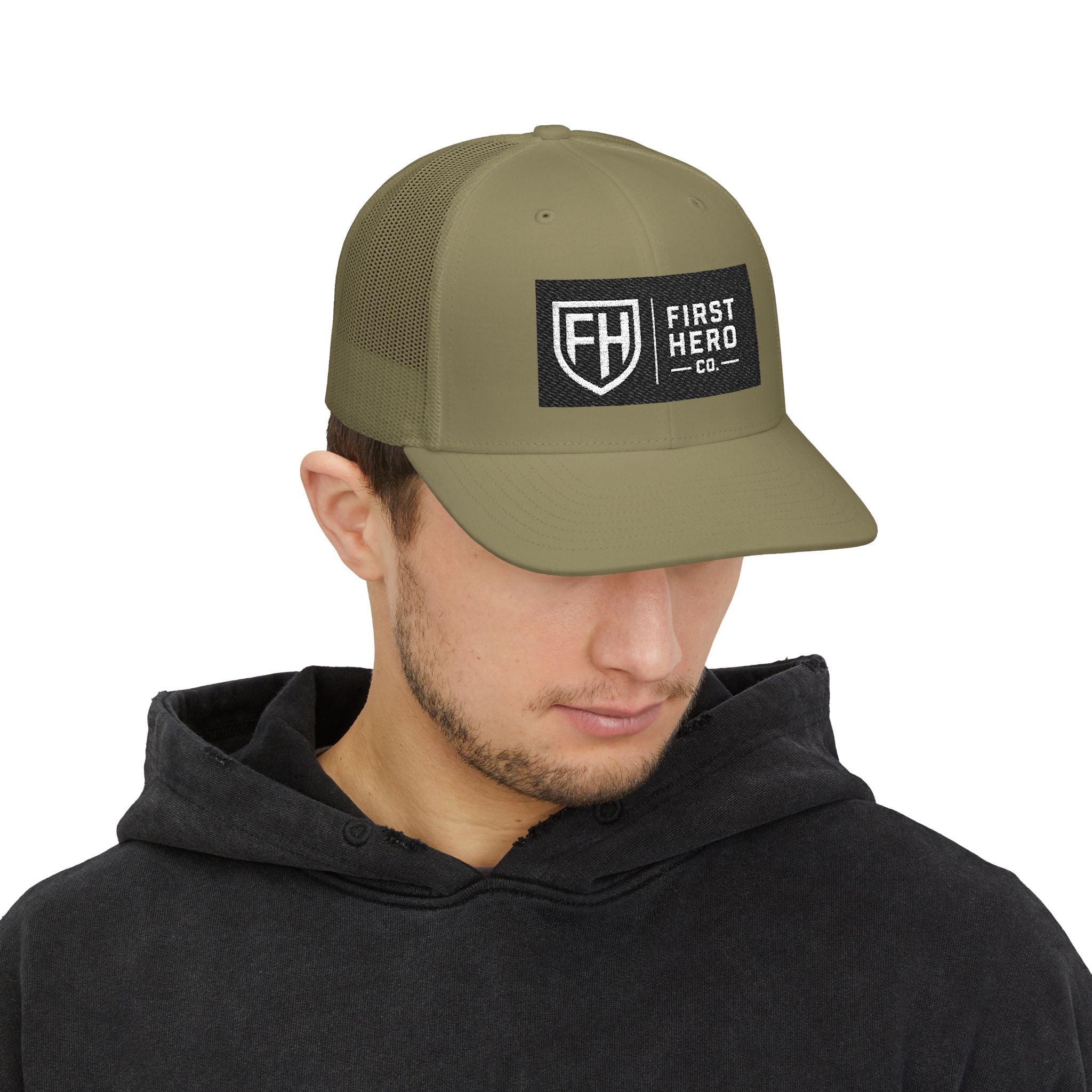 First Hero Co. Embroidered Trucker Cap