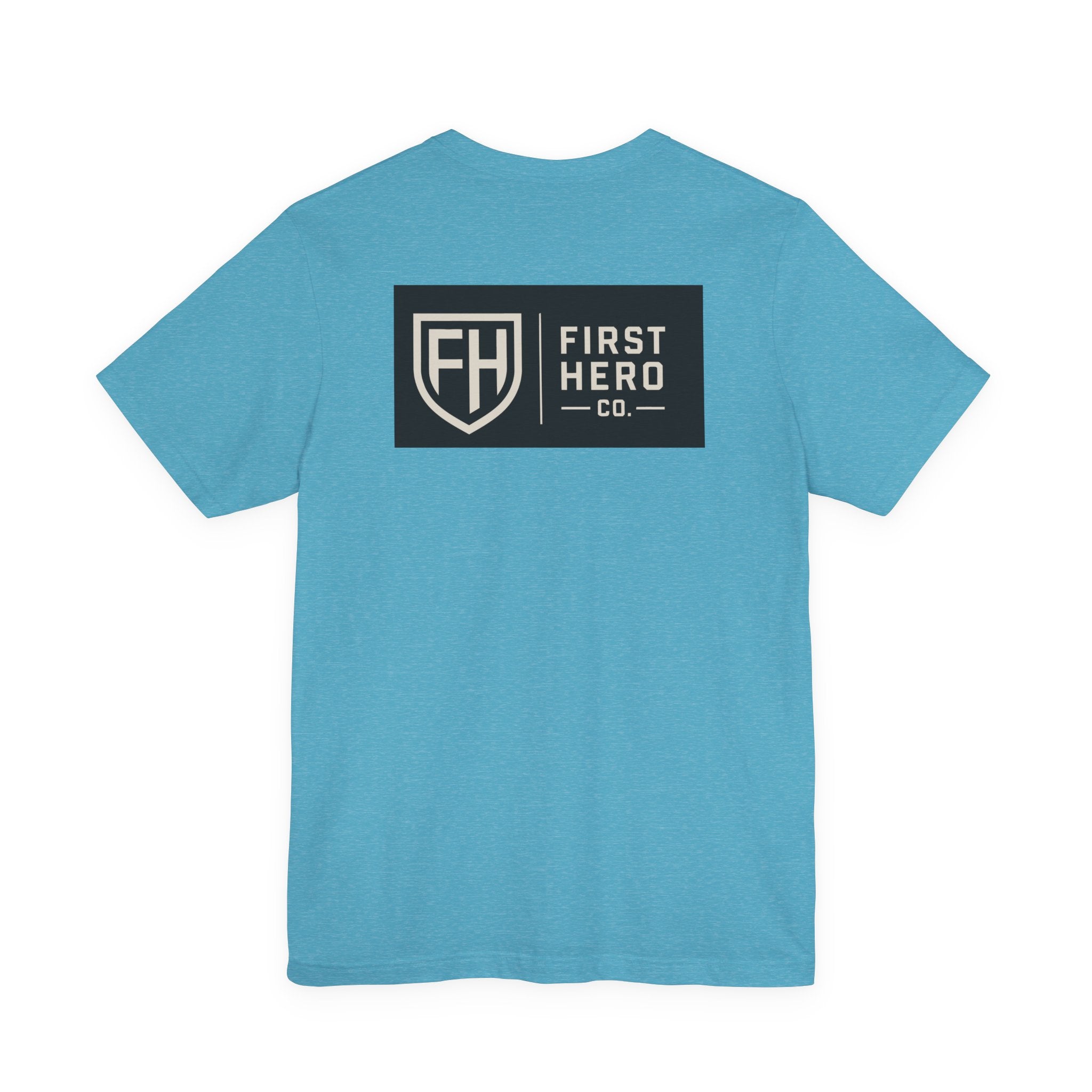 First Hero Co. Logo T‑Shirt — Minimal Shield Graphic Tee