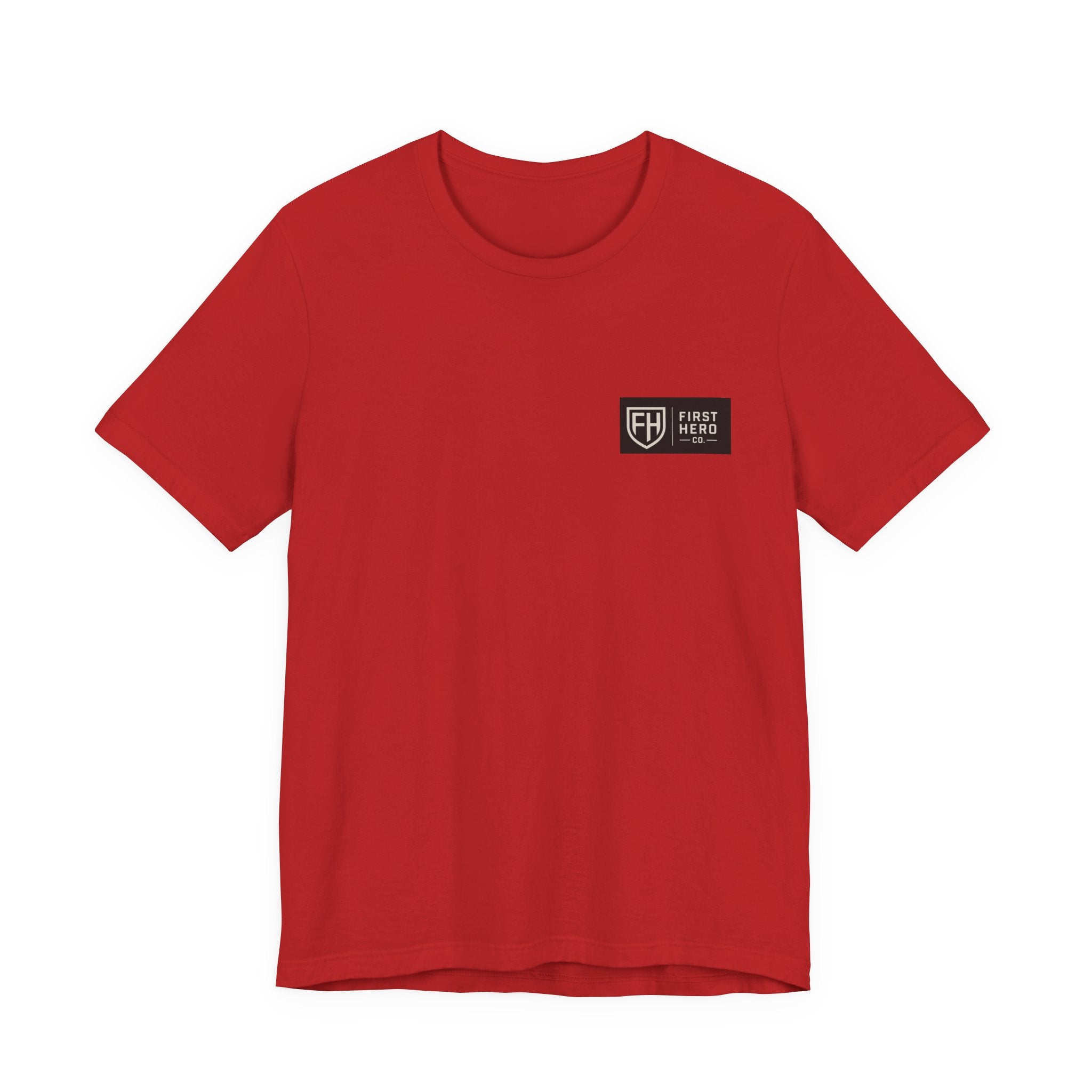 First Hero Co. Logo T‑Shirt — Minimal Shield Graphic Tee