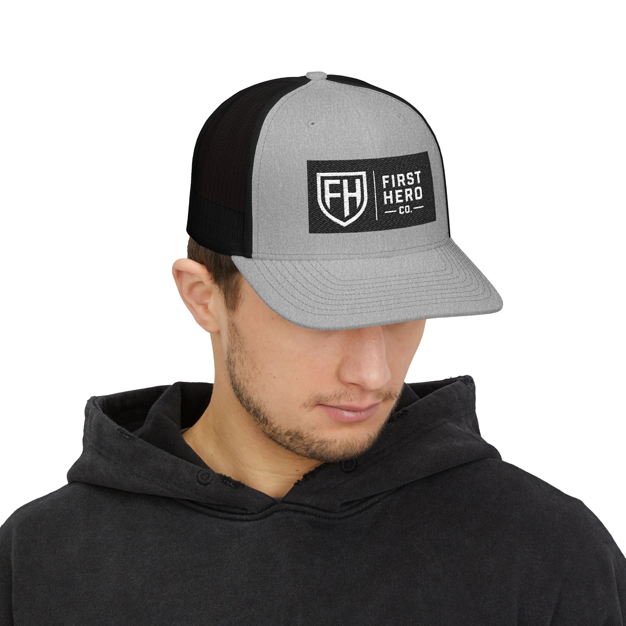 First Hero Co. Embroidered Trucker Cap