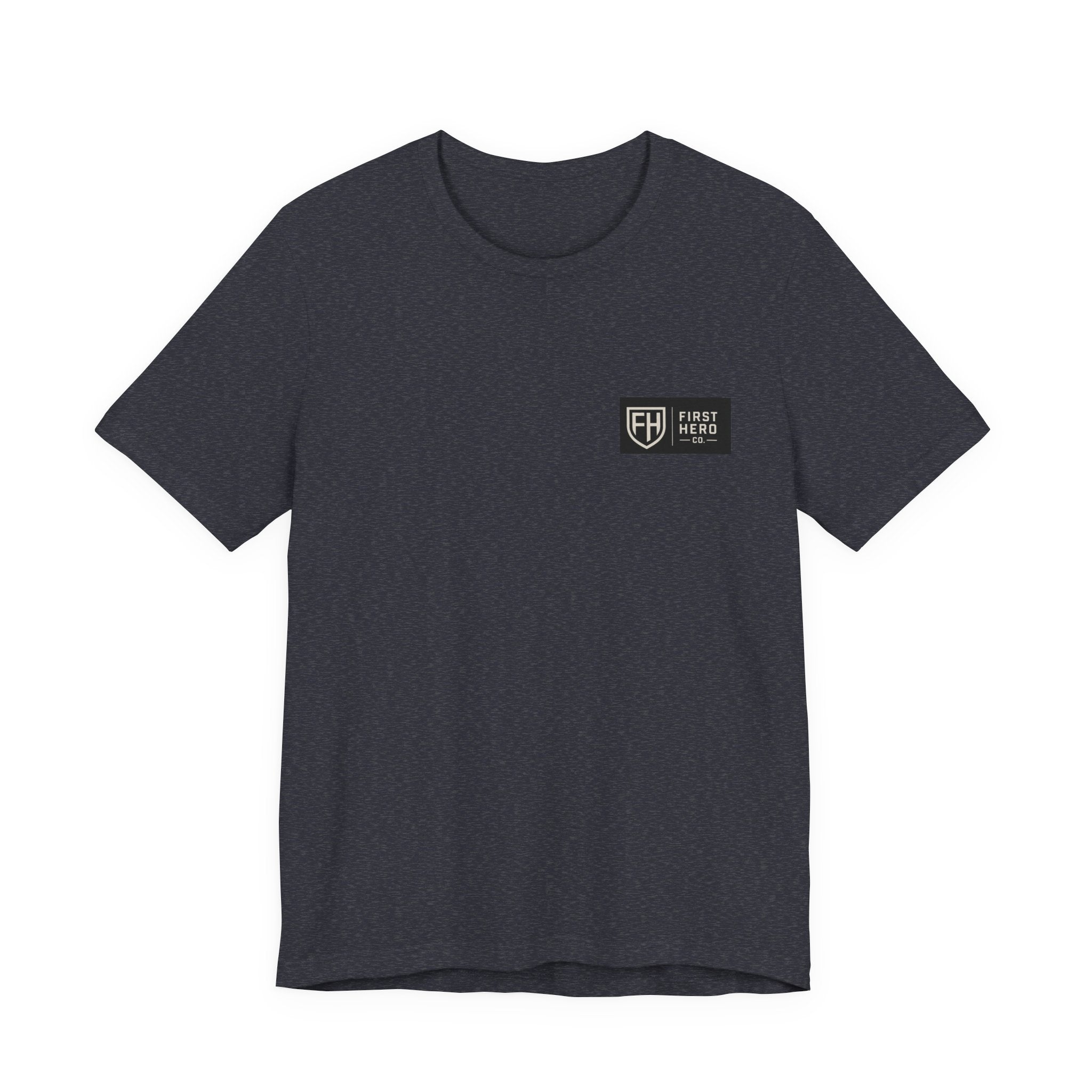 First Hero Co. Logo T‑Shirt — Minimal Shield Graphic Tee
