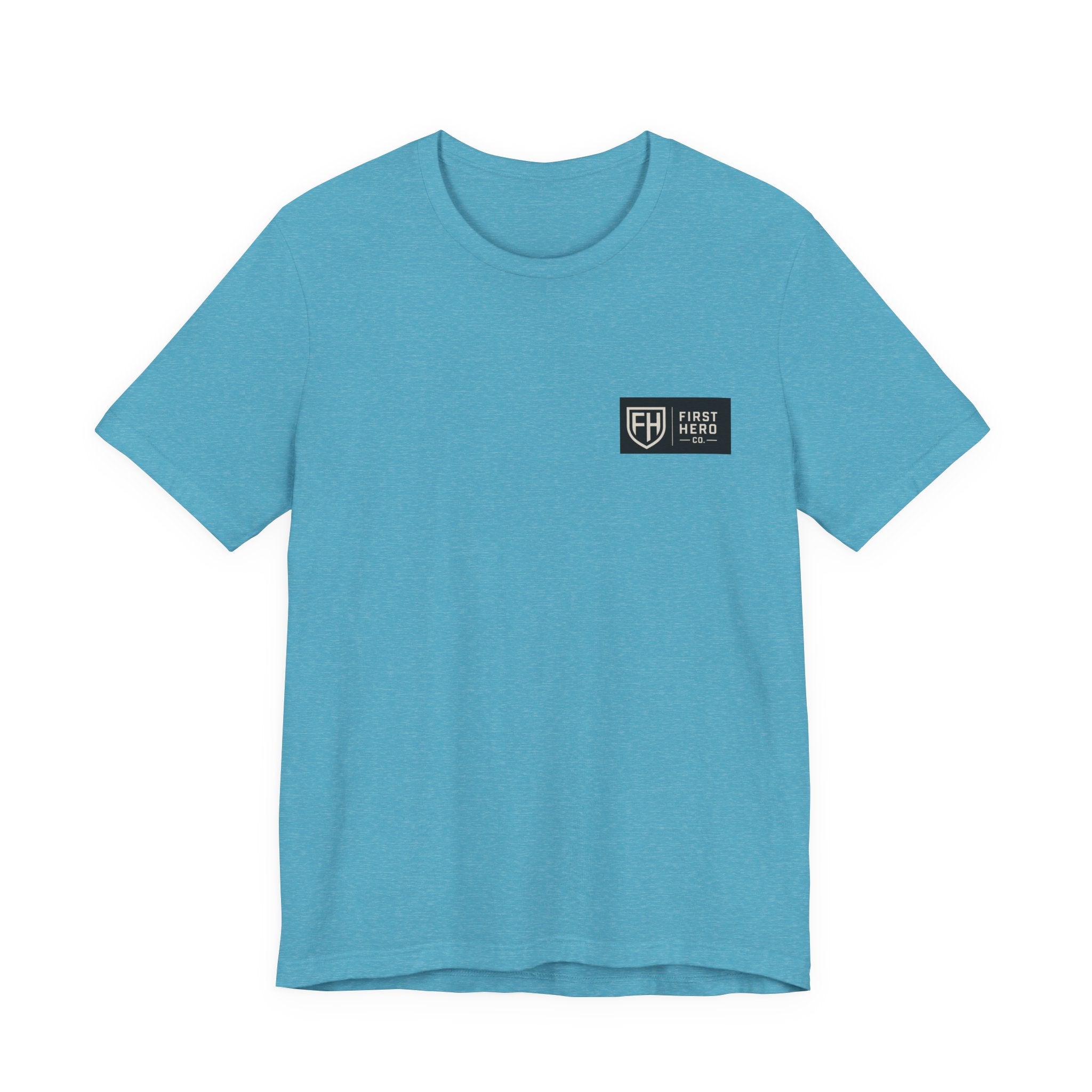 First Hero Co. Logo T‑Shirt — Minimal Shield Graphic Tee