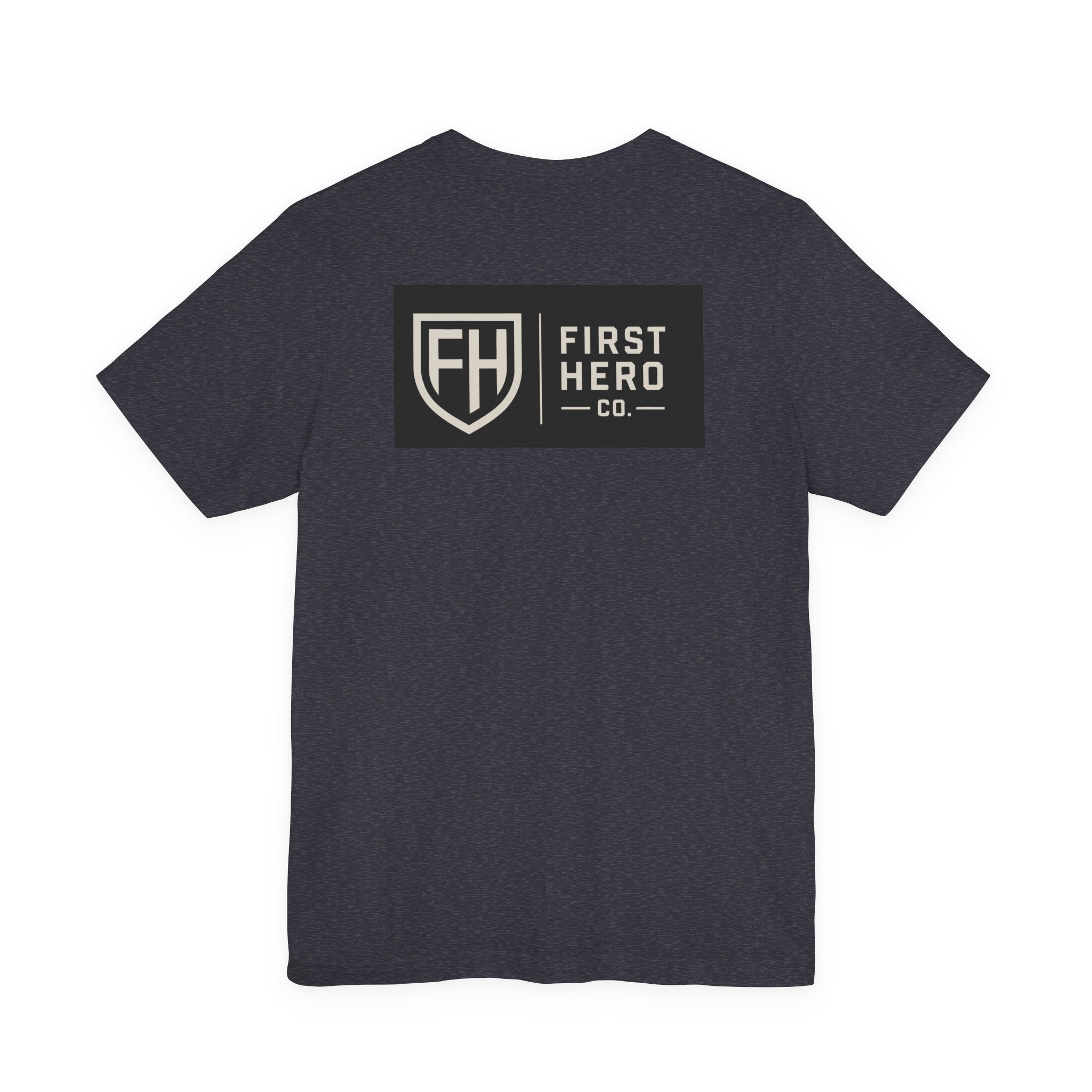 First Hero Co. Logo T‑Shirt — Minimal Shield Graphic Tee